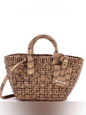 Balenciaga Bistro Panier Bag XS Coated Canvas